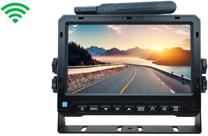 Tadibrothers Backup Camera with Monitor - Trailer Backup Camera System with 2 Marker Light Camera, 7 Inch Monitor, Remote, 3D Brain, Trim for Flush Dash Mount, & Accessories, RV Security Camera System