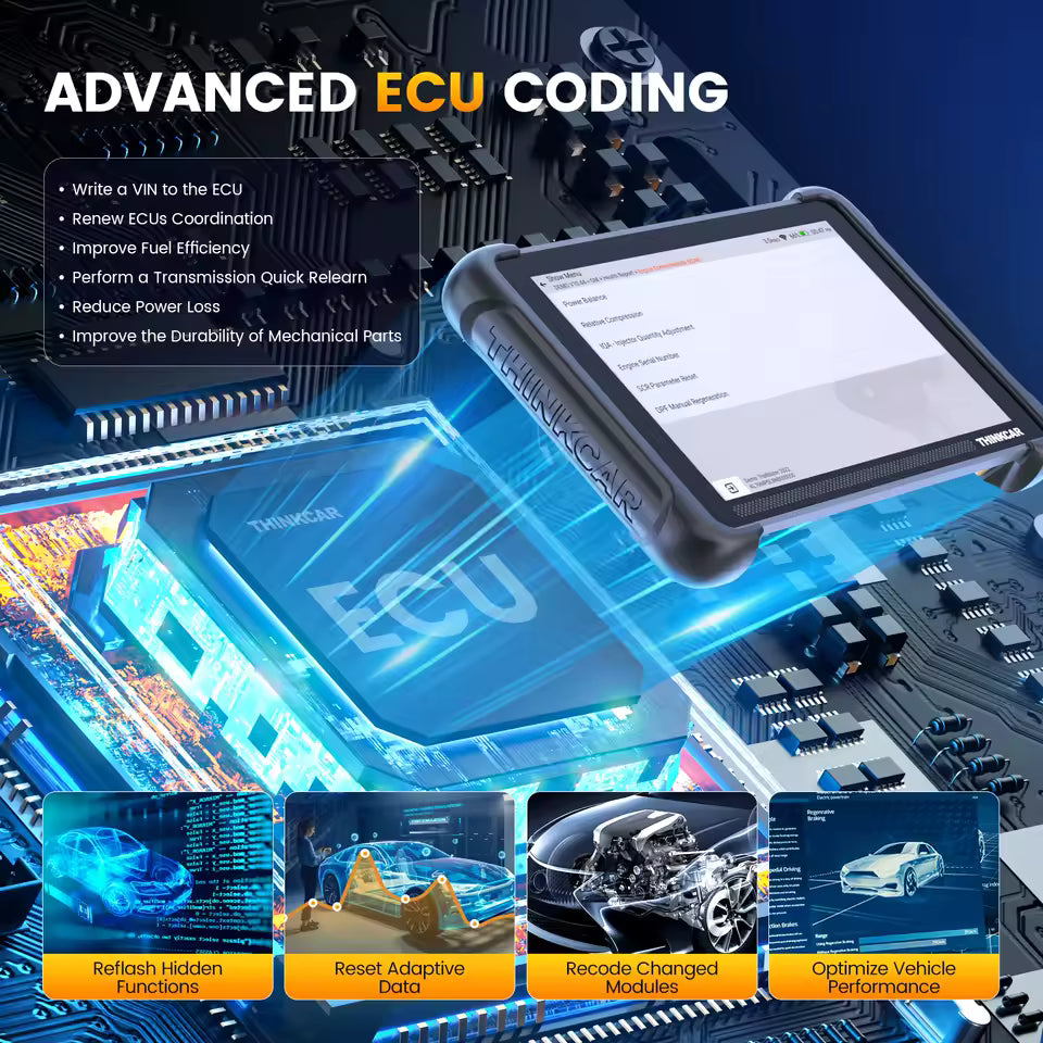 THINKCAR THINKSCAN 689BT IMMO Key Programming Automotive Diagnostic Tool CANFD DOIP Bi-directional ECU Coding Free Obd2 Scanner