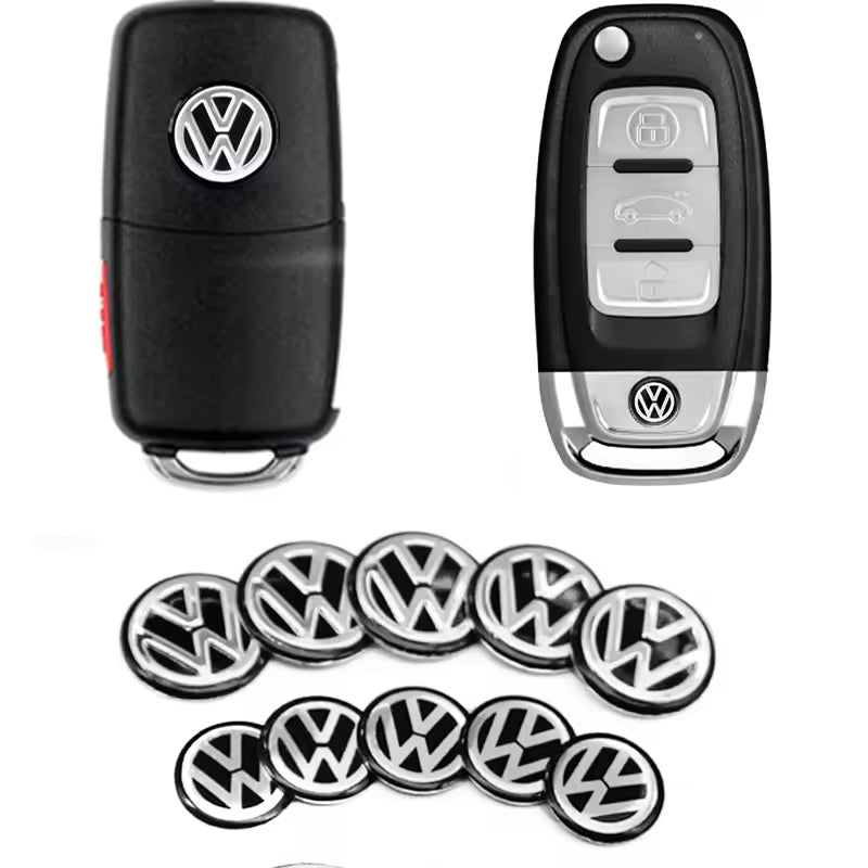 11mm 14mm Car Key Emblem Sticker Control Key Logo Decal For Volkswagen VW RLine GTI Golf 5 6 7 Polo Caddy Passat B6 Tiguan Jetta