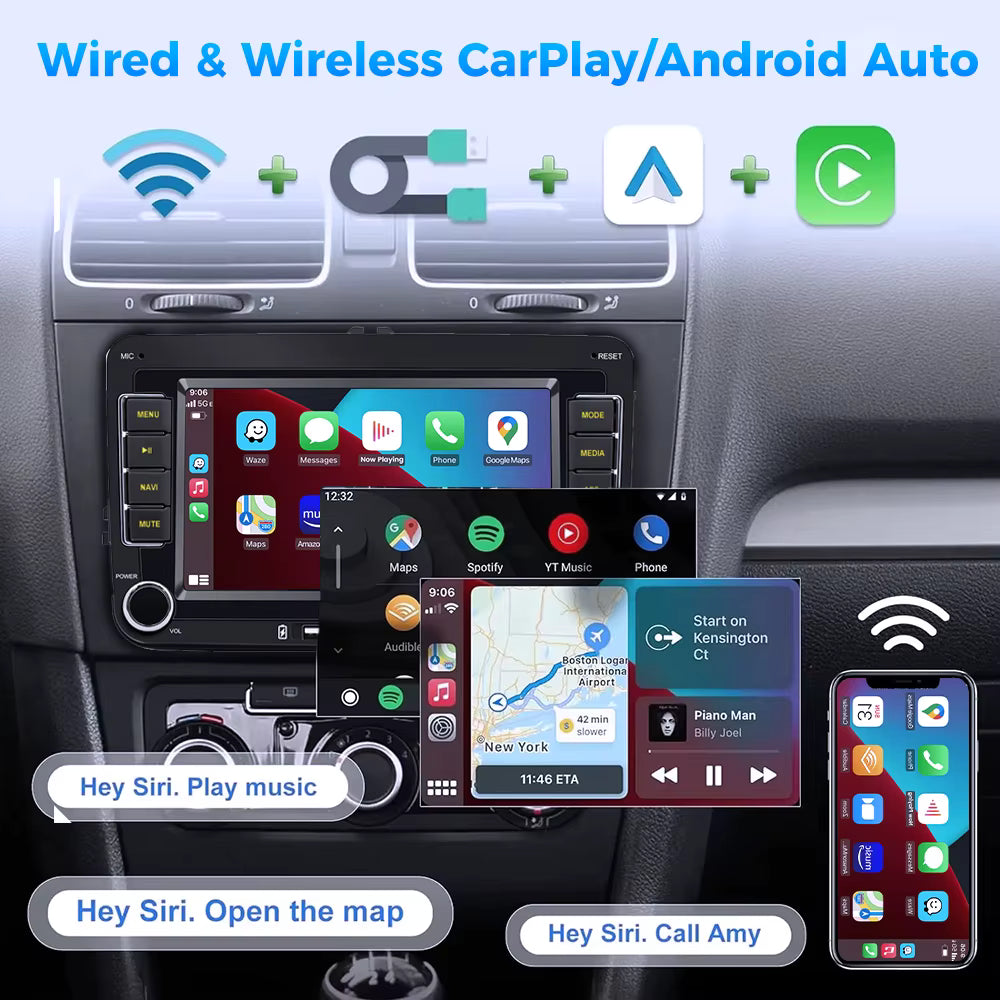 Android 13 Car Radio 2 Din Multimedia Player FM GPS WiFi Carplay For VW Volkswagen Skoda Octavia golf 5 6 touran passat B6 polo
